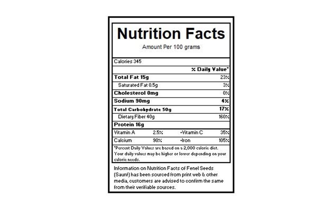 Hambre Fennel Seeds    Pack  250 grams